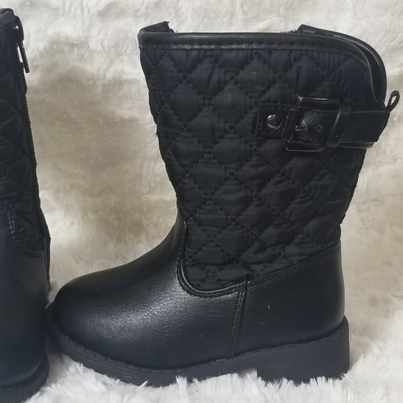 Joe Fresh Faux Leather and Quilted Boots - Picture 2 of 4